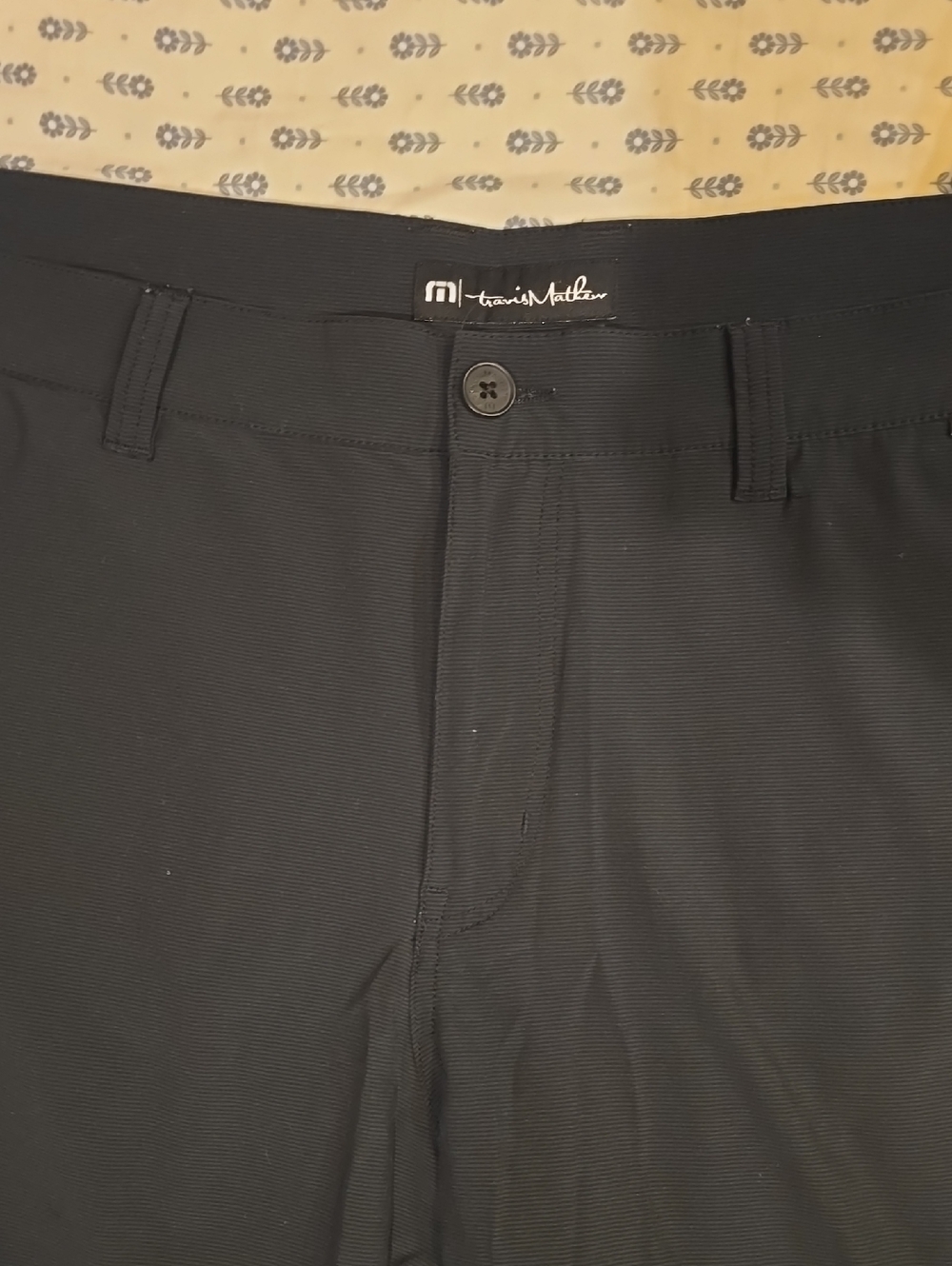 TravisMathew Black Mens Golf/Chino Shorts
